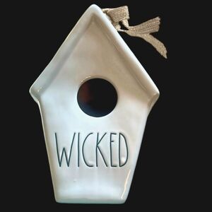 NWT Rae Dunn WICKED 2-sided White Birdhouse